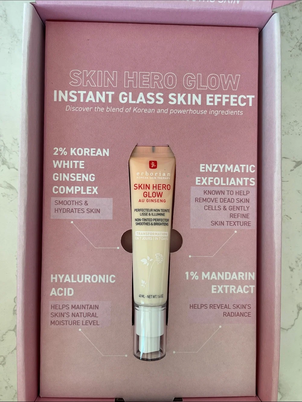 Skin Hero Glow Instant Glass Skin Primer — Pink